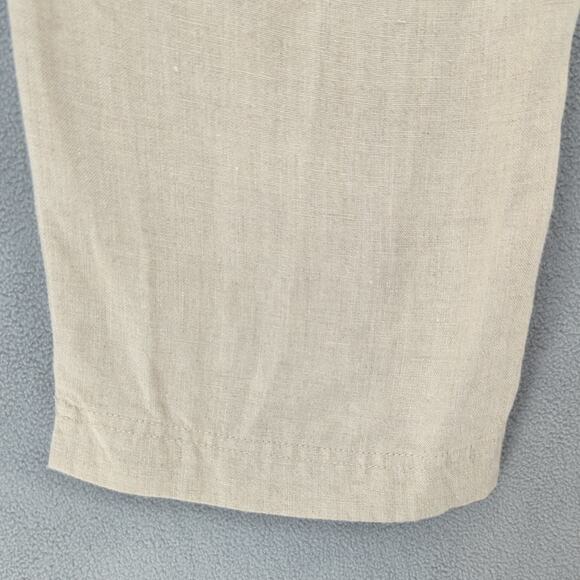 Eddie Bauer Pants Womens 4 Pure Linen High Rise Wide Leg Lagenlook Minimalist - Picture 7 of 10